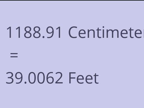 1188.91 CM TO FEET