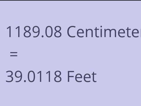 1189.08 CM TO FEET