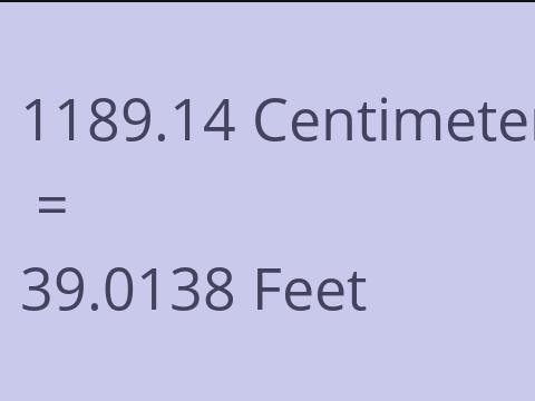 1189.14 CM TO FEET