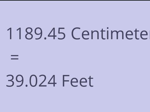 1189.45 CM TO FEET