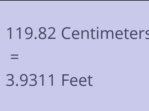 119.82 CM TO FEET