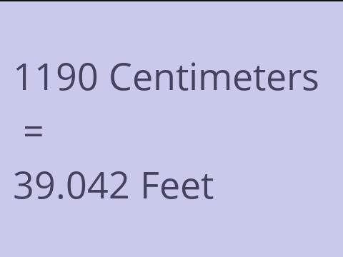 1190 CM TO FEET