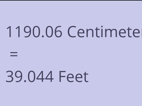 1190.06 CM TO FEET