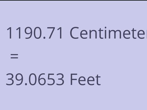 1190.71 CM TO FEET