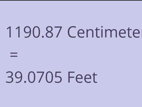 1190.87 CM TO FEET