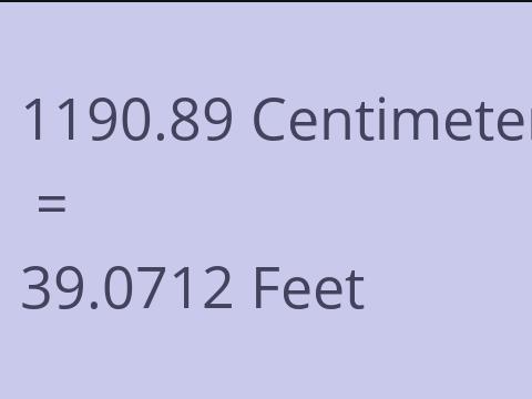 1190.89 CM TO FEET