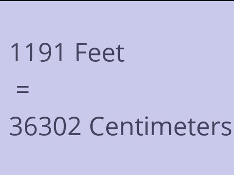 1191 FEET TO CM