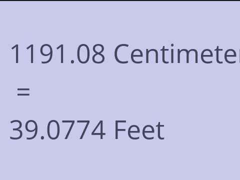 1191.08 CM TO FEET