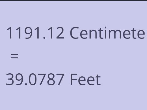 1191.12 CM TO FEET