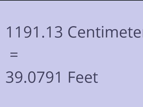 1191.13 CM TO FEET