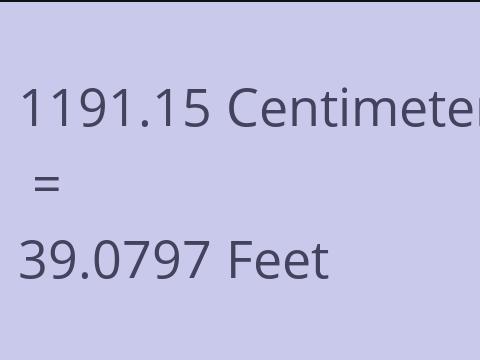 1191.15 CM TO FEET