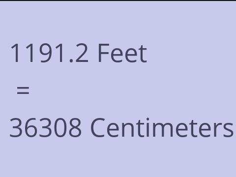 1191.2 FEET TO CM