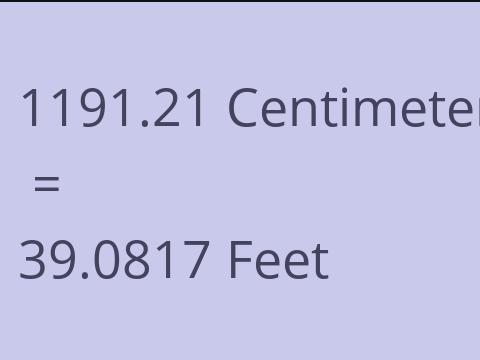 1191.21 CM TO FEET