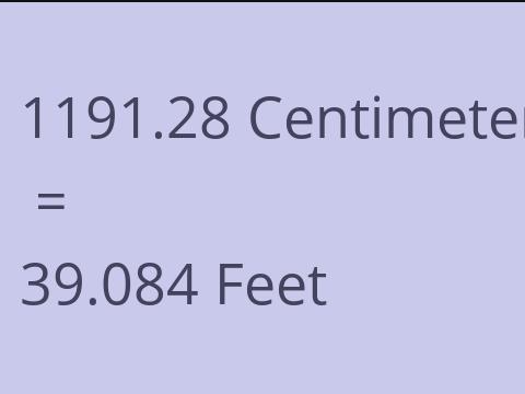 1191.28 CM TO FEET