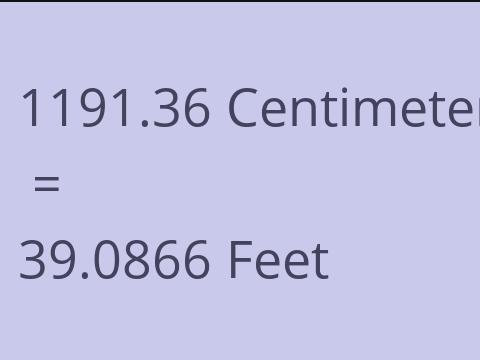 1191.36 CM TO FEET