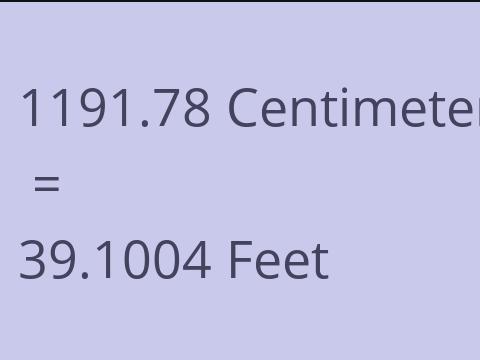 1191.78 CM TO FEET