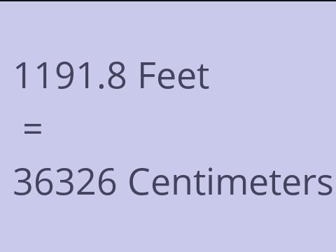 1191.8 FEET TO CM