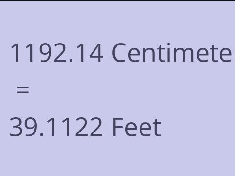 1192.14 CM TO FEET