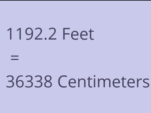 1192.2 FEET TO CM