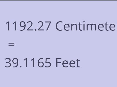 1192.27 CM TO FEET