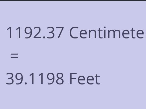 1192.37 CM TO FEET