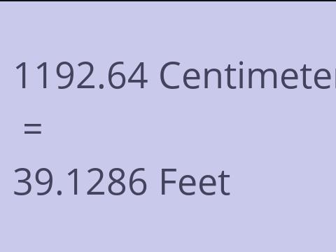 1192.64 CM TO FEET