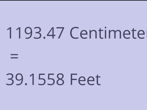 1193.47 CM TO FEET