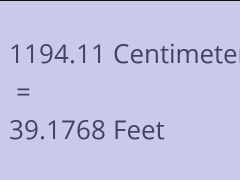 1194.11 CM TO FEET