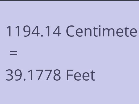 1194.14 CM TO FEET