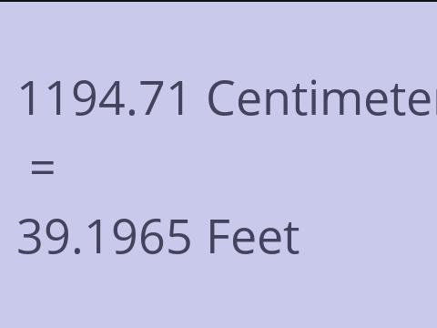 1194.71 CM TO FEET