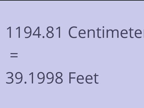 1194.81 CM TO FEET