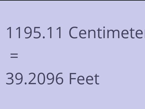 1195.11 CM TO FEET