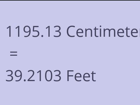 1195.13 CM TO FEET