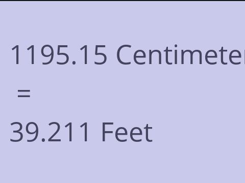 1195.15 CM TO FEET