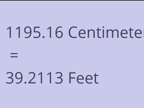 1195.16 CM TO FEET