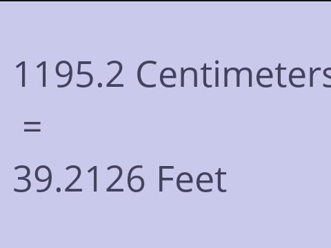 1195.2 CM TO FEET