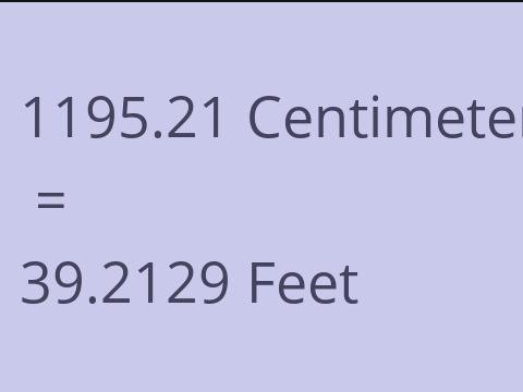 1195.21 CM TO FEET