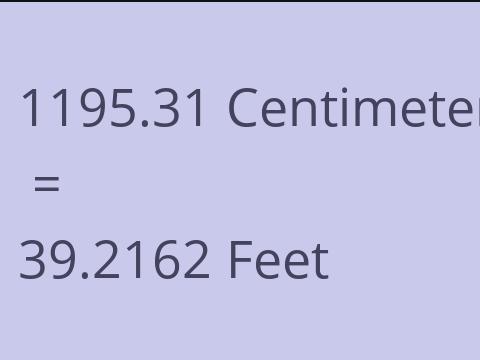 1195.31 CM TO FEET