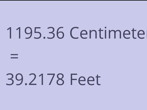 1195.36 CM TO FEET