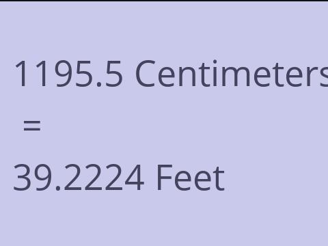 1195.5 CM TO FEET