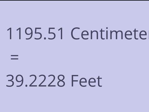 1195.51 CM TO FEET