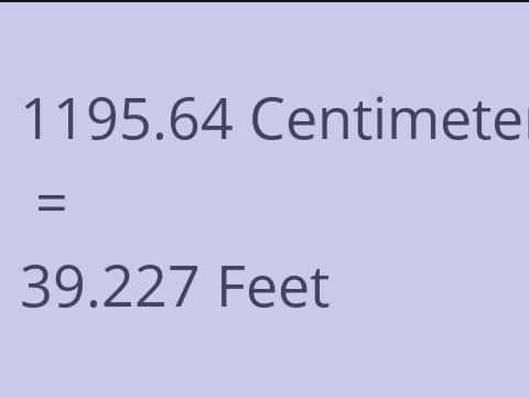 1195.64 CM TO FEET