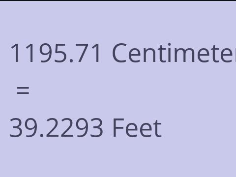 1195.71 CM TO FEET