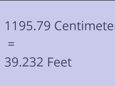 1195.79 CM TO FEET