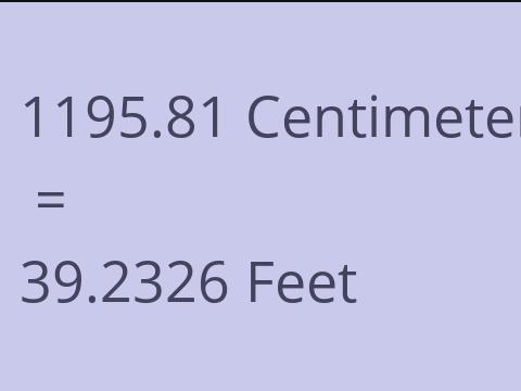 1195.81 CM TO FEET