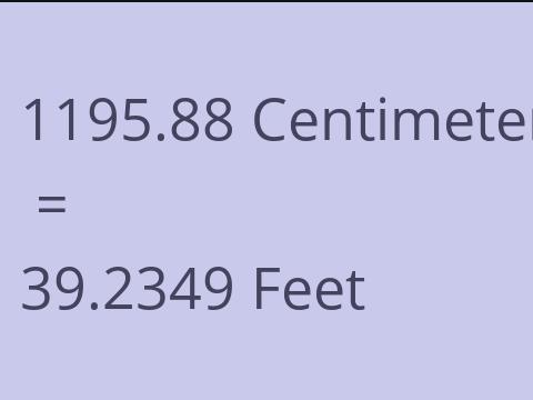 1195.88 CM TO FEET