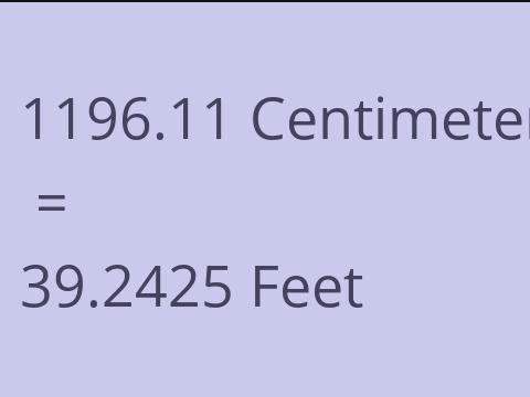 1196.11 CM TO FEET