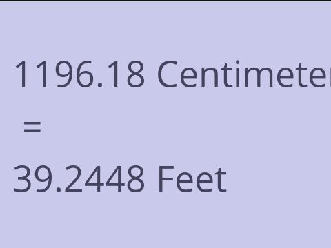 1196.18 CM TO FEET