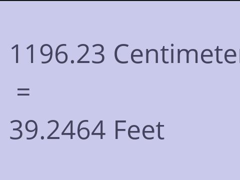 1196.23 CM TO FEET