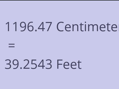 1196.47 CM TO FEET